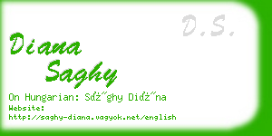 diana saghy business card